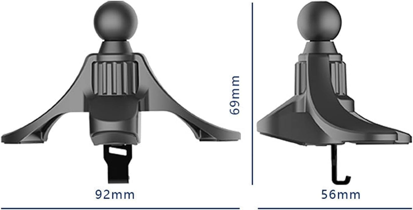 Black Car Vent Phone Mount, Round Air Outlet Phone Bracket Y-Shaped Mobile Holder Clip, Hands Free Cradle in Vehicle Car Universal Extension Clip Cell