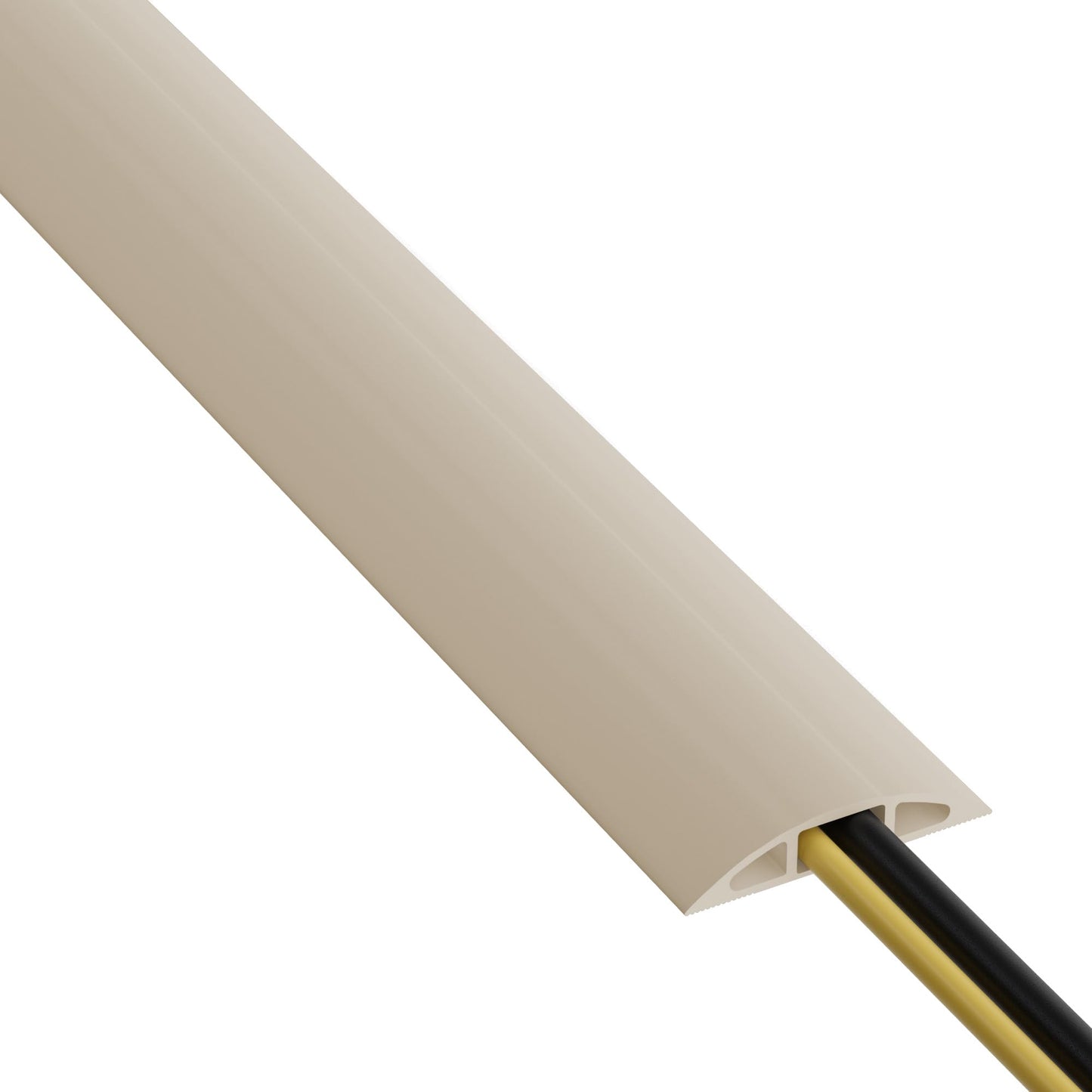 D-Line 6ft Floor Cord Cover, Cable Protector, Hide Extension Cords, Protect Cords, Prevent Cable Trips, Heavy Duty Cord Hider - Cable Cavity = 0.63"