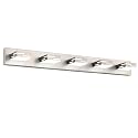 MKBNG 5-Light Modern Bathroom Vanity Light Fixtures, 40-Inch 350° Rotatable LED Vanity Lights Over Mirror, Dimmable 5500K Natural White Brushed Nickel