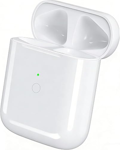Replacement Charging Case for AirPods 1st/ 2nd Generation, Wireless Charger Case for Air Pod 1/2 Gen, Support Bluetooth Pairing Sync Button, No