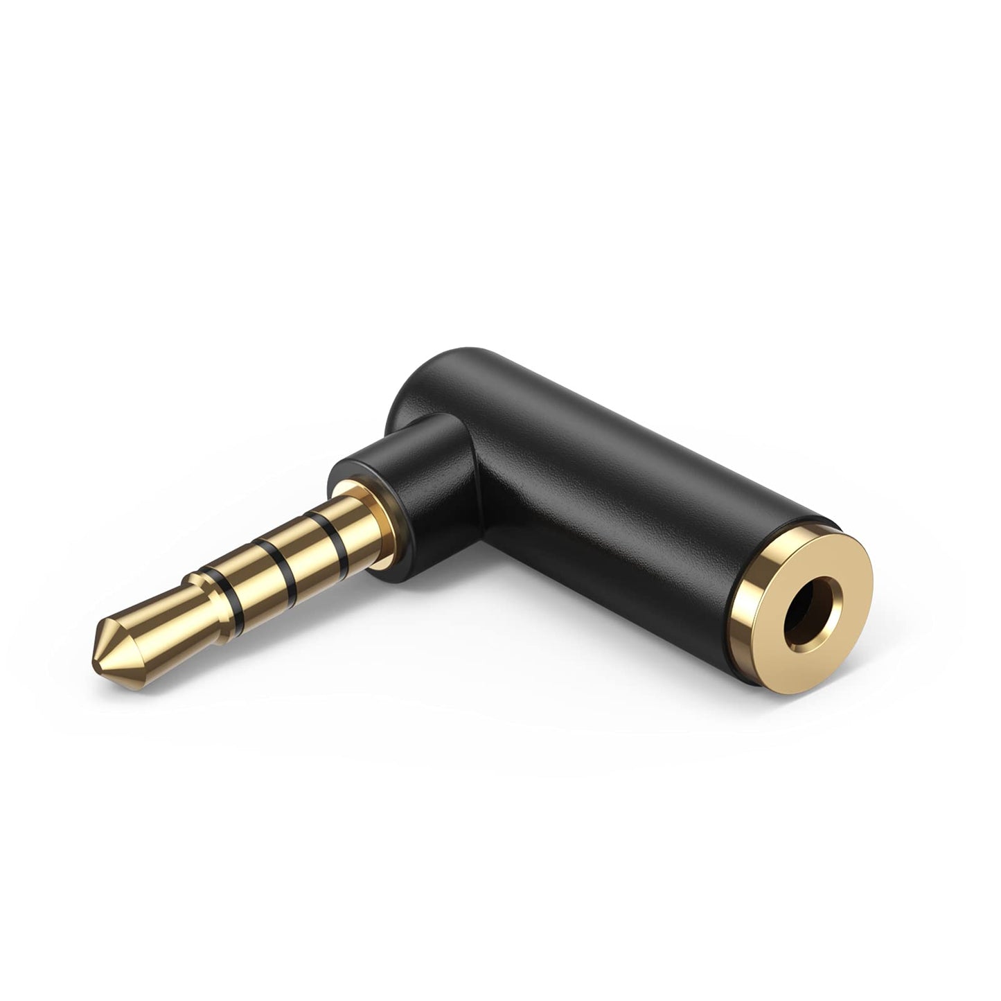 CableCreation Angle 3.5mm Audio Adapter, 1/8 TRRS Stereo Headphone Connector Male to Female Compatible with Headset, Tablets, MP3 Players,Game