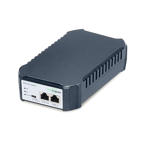 FASTCABLING 95W PoE Injector, IEEE802.3bt High Power, UPoE, PoH, Gigabit Network, Plug and Play, Wall Mount Design, Built-in PSU