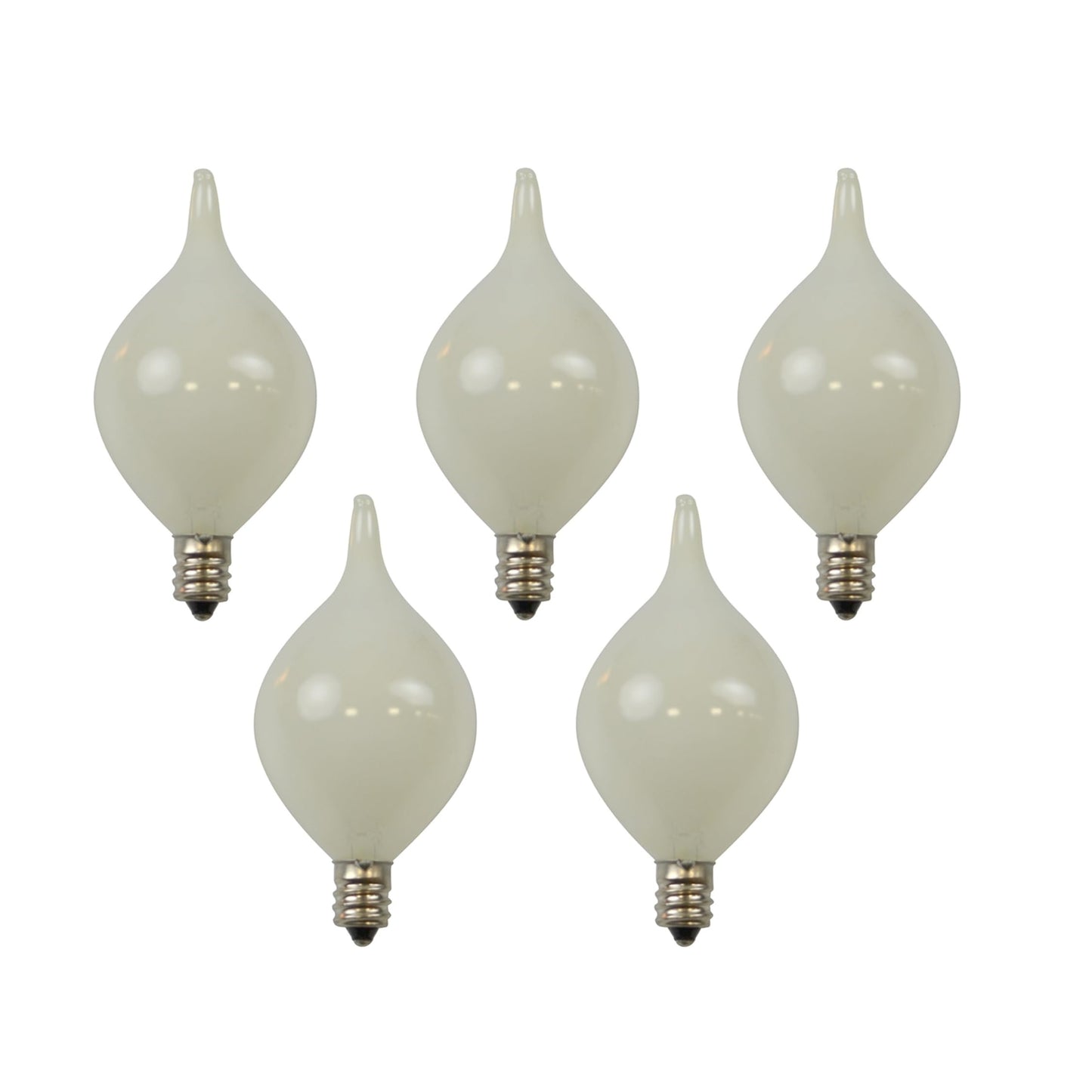 Holiday Bright Lights Teardrop LED Replacement Bulbs Frosted White Indoor Outdoor G45 E26 Base 5 Pack