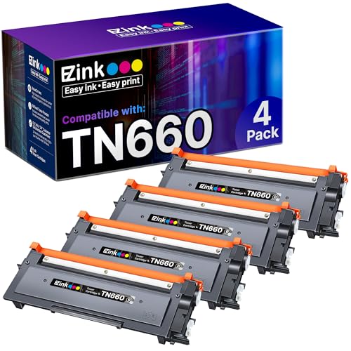 E-Z Ink TN660 Toner Cartridge Compatible for Brother TN660 TN630,4 Black