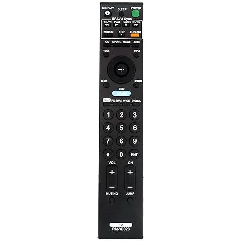 New RM-YD023 Replace Remote fit for Sony Bravia TV KDL-32VL140 KDL-32XBR6 KDL-37XBR6 KDL-40V4100 KDL-40V4150 KDL-40W4100 KDL-40WL140 KDL-42V4100