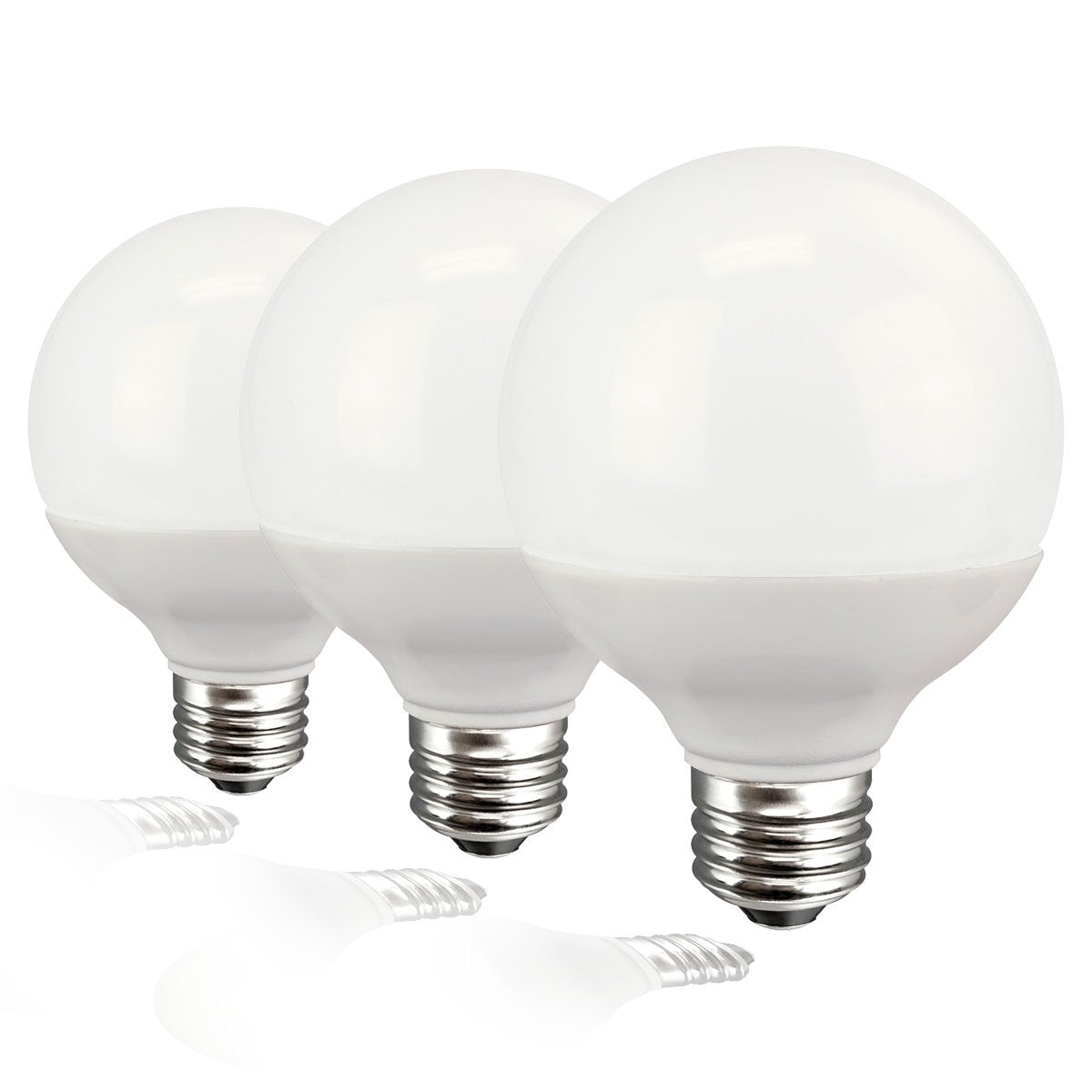TCP 5W LED (40W Equivalent) Decorative Globe Vanity Light Bulbs, Round, G25, E26 Base, Non-Dimmable, Perfect For Bathrooms, Soft White (2700 Kelvin)