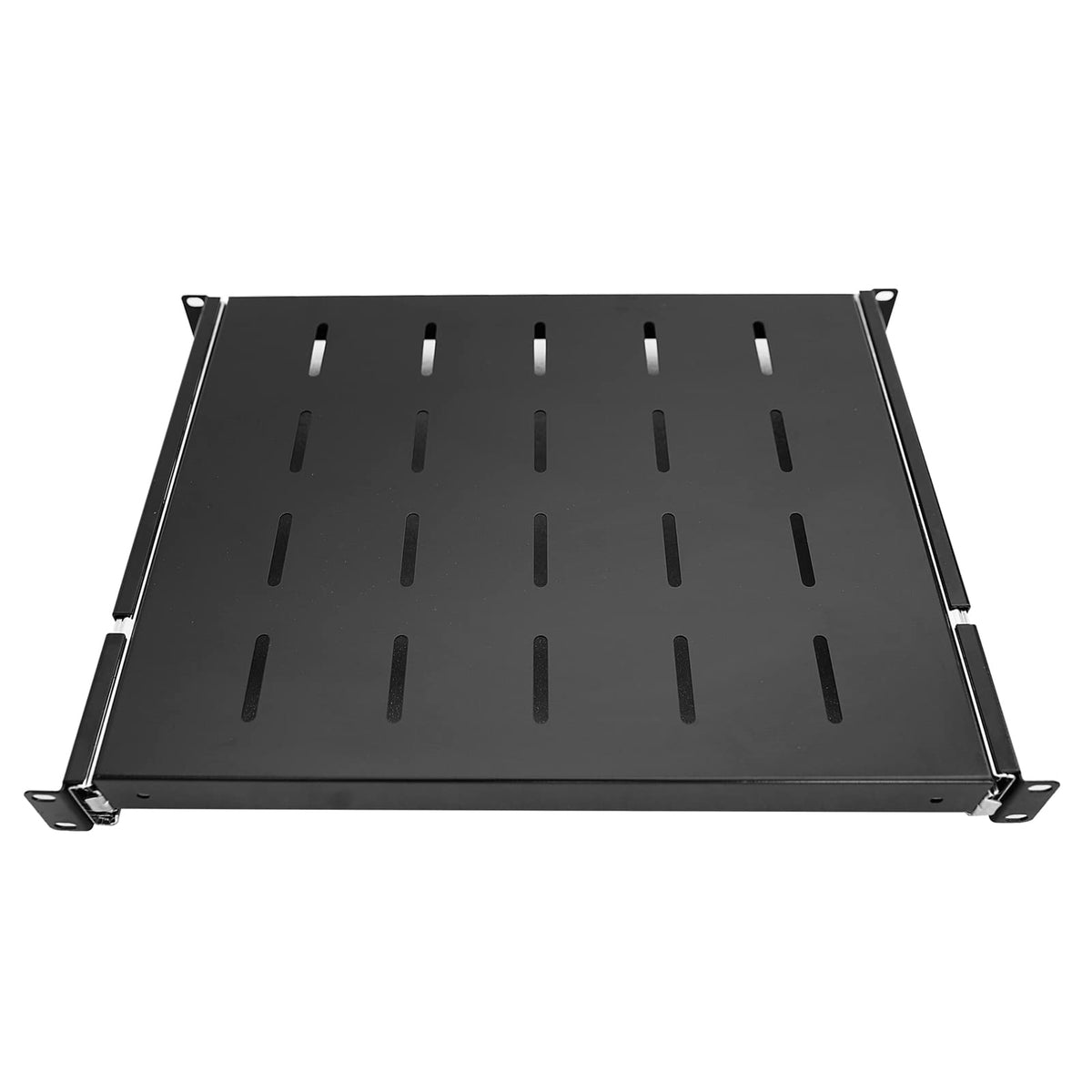 Raising Electronics Sliding Rack Server Shelf 1U 19'' 4 Post Rack Mount-Adjustable 15''-22''