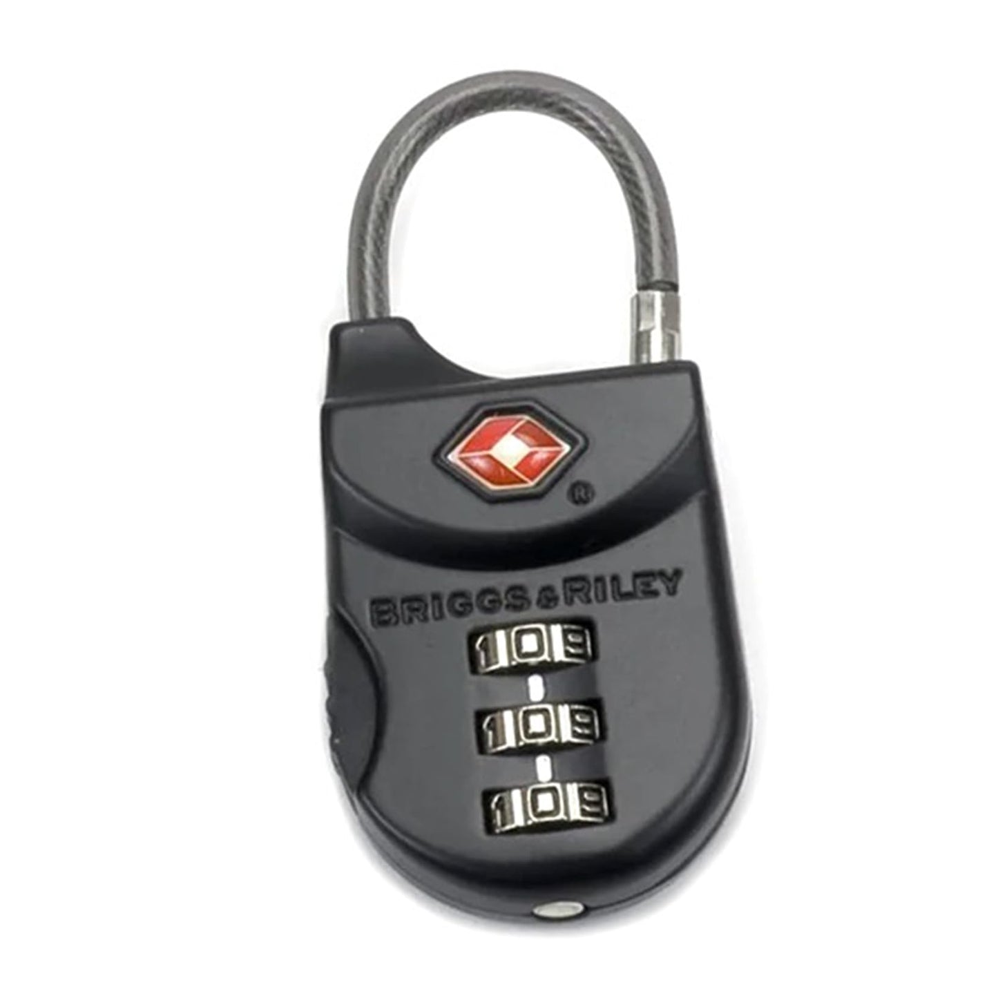 Briggs & Riley TSA Approved Cable Lock – 3-Digit Combination Travel Lock with Flexible Cable for Luggage, Suitcases & Zippered Bags