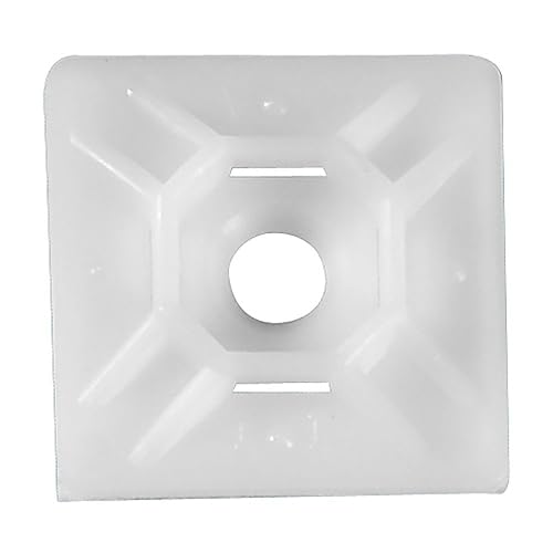 Aviditi Natural Cable Tie Mounts, 3/4" x 3/4", Pack of 100 (CTM33N)