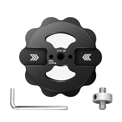 Sunflower Shape Magnetic Phone Tripod Mount Adapter with 1/4-20 Thread, 2 Cold Shoe Compatible with iPhone 17 16 15 Pro Max 15 Plus 14 13 12, iPhone