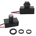 Heluok 2 Pcs Auto On/Off Light Switch DC 12V, Dusk to Dawn Photoelectric Switch, Photocell Sensor Light Control 5A for Post Lamp, Most Lighting