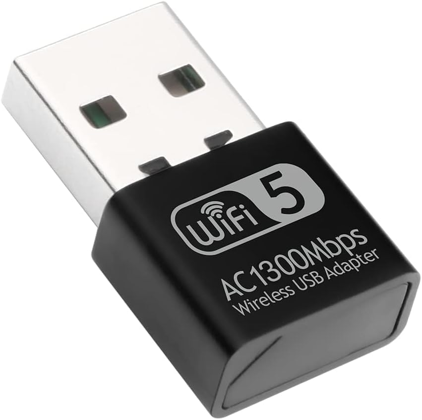 SGElectronix 1300Mbps USB WiFi Adapter for PC, AC1300M USB WiFi Dongle 802.11ac Mini Wireless Network Adapter with Dual Band 2.4GHz/5Ghz for Desktop