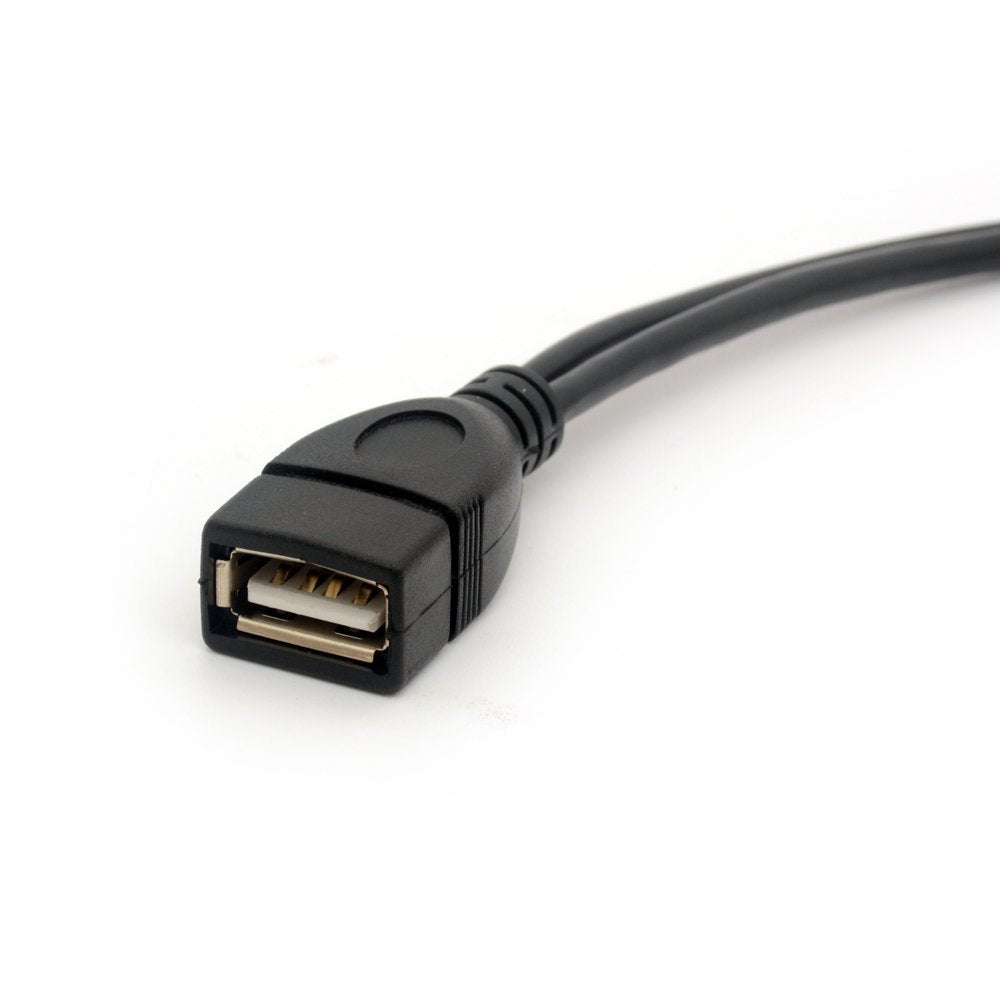 BSHTU USB Cable Y Splitter USB 2.0 Power Enhancer Hub Adapter Data Charger Cable Extension Code Type a 30cm (1 Female to 2 Male)