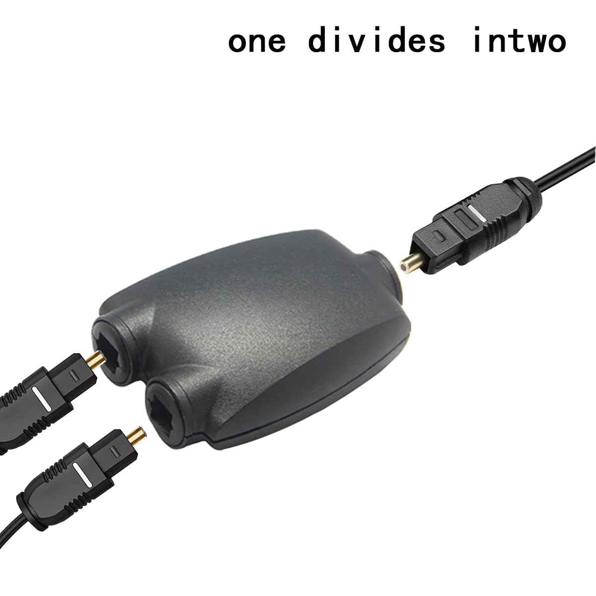 rgzhihuifz Fiber Optic Audio Splitter Female to 2 Female Optical Toslink Extension Adapter