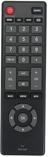 Replacement Remote Control for Sanyo NH312UP TV FW32D08F FW32D08F-B FW40D48F-B FW43D47F FW50D48F FW50D36F FW50D36F-B