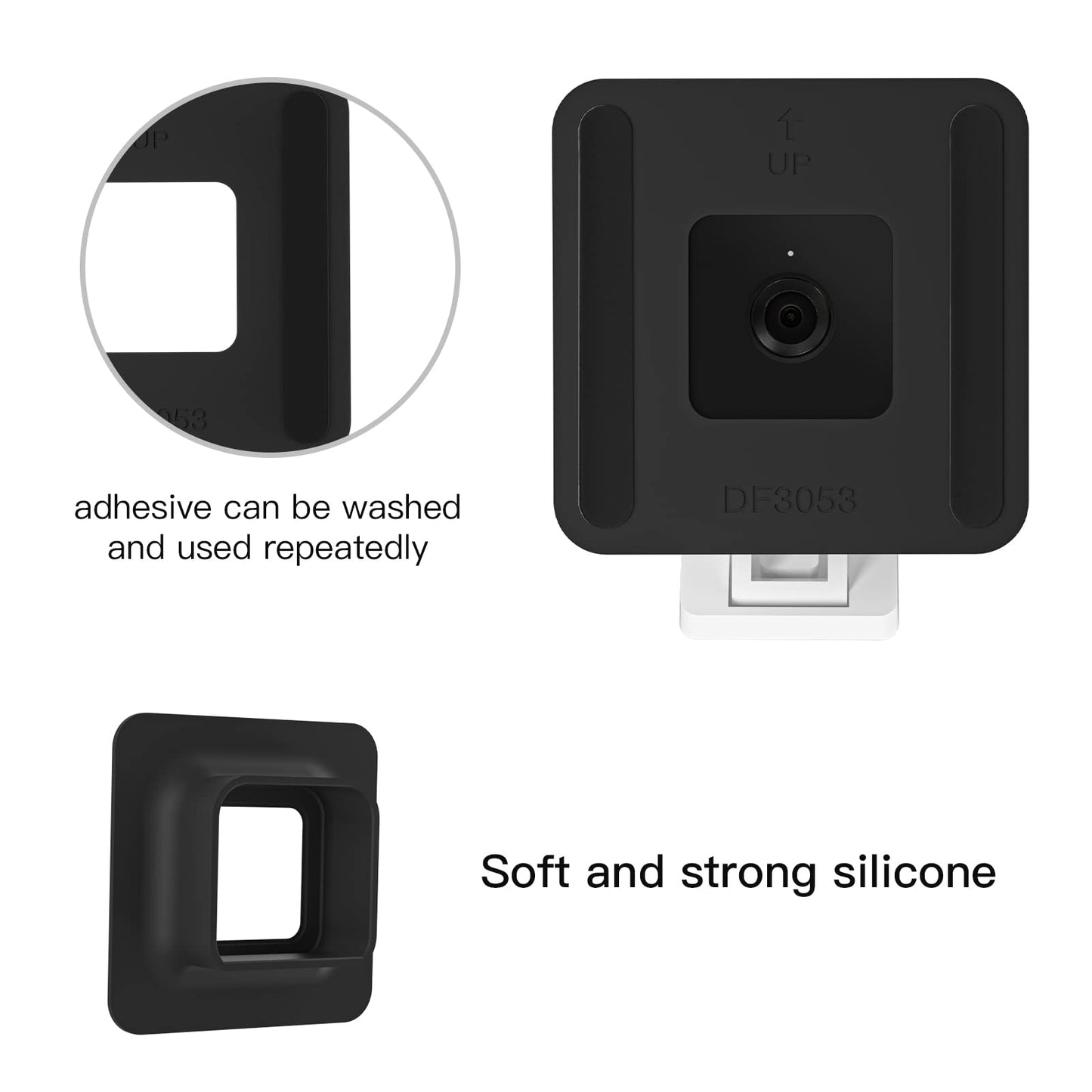 oioaahkeo Window Mount for Wyze Cam V4, Adhesive Mount for Wyze Cam V3/V4/V3 Pro(Black, 2 Pack)