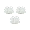 Etymotic Dual Flange Silicone Eartips, Clear - 6 Pack - Medium Fit