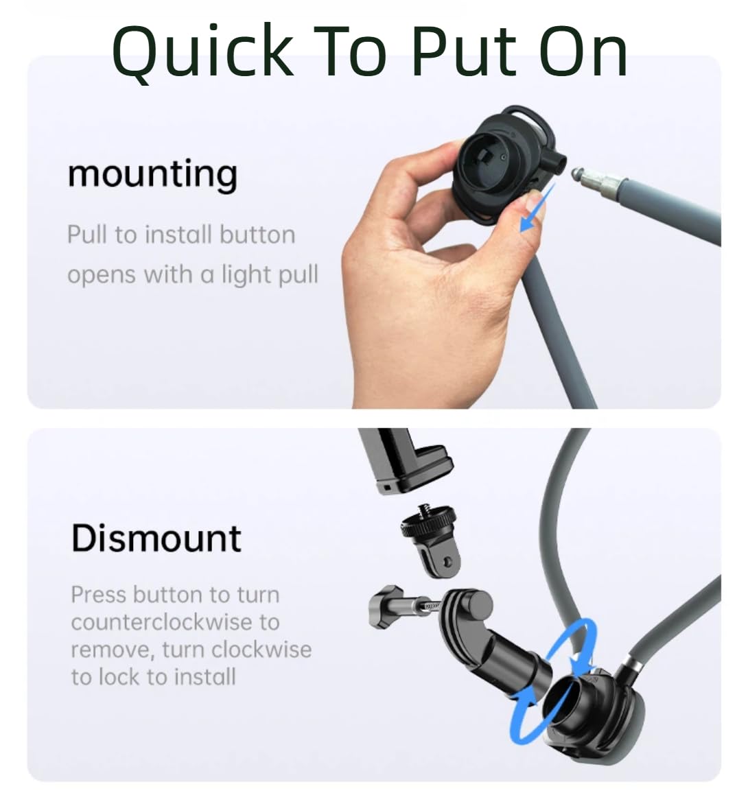Neck Hanging Phone Holder,Hands Free POV/Vlog Chest Camera Phone Holder for Video Recording,Compatible with iPhone, Andriod, Gopro, Action Camera,with