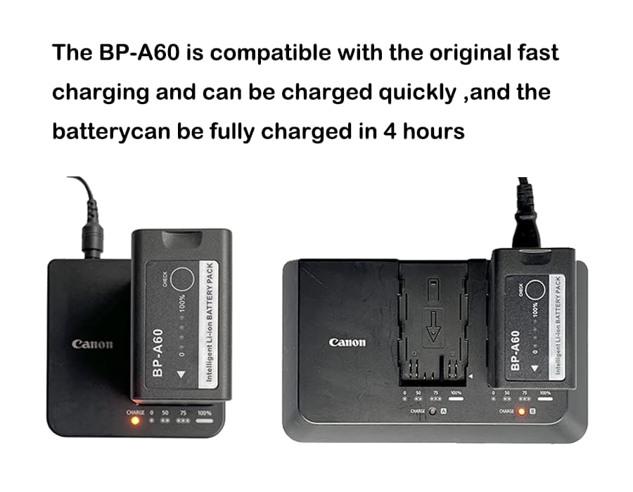 BolidTec Fully Decoded Replacement Battery for Canon BP-A60 Compatible with EOS C200,EOS C70,C200B,C220B,EOS C300 Mark II,C300 MK III,C500 Mark