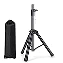 Giskieo Universal Speaker Stand Mount Holder Heavy Duty Tripod/Adjustable Height from 26.8” to 35” and Compatible Insert Easy Mobility Safety Pin
