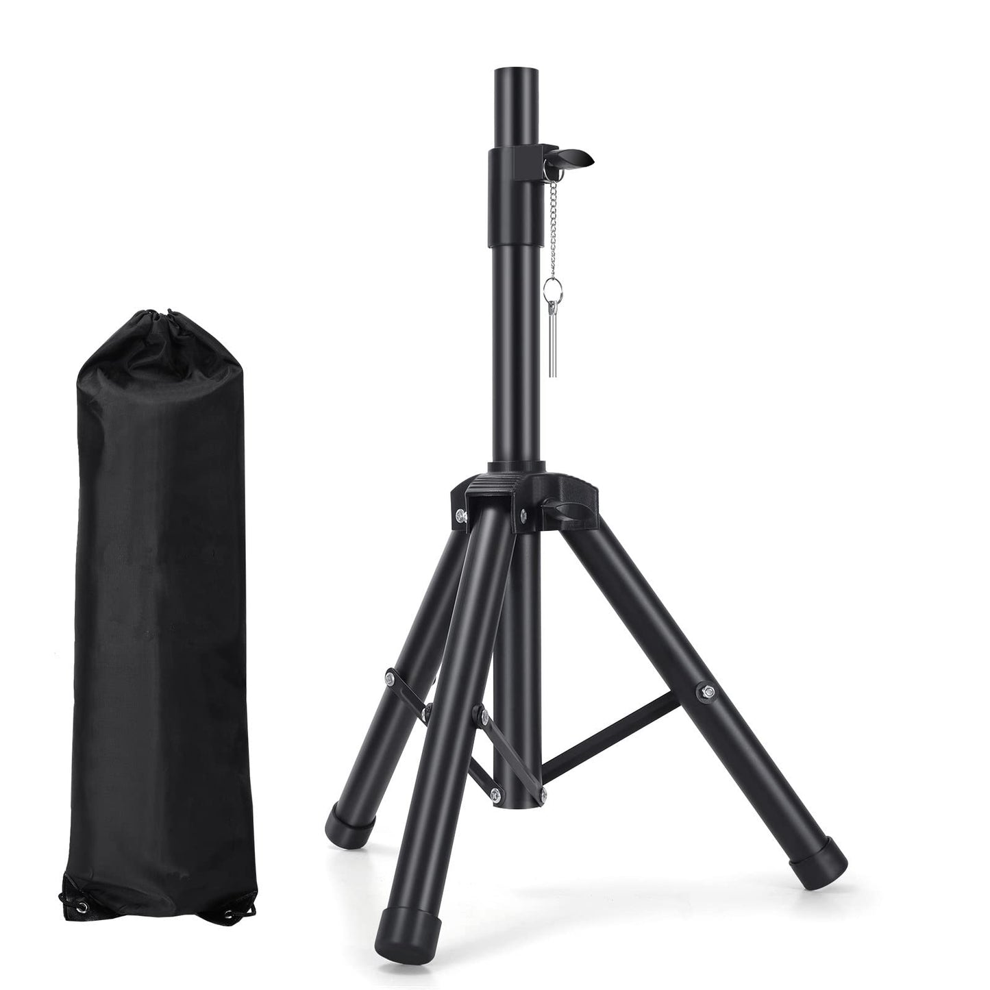Giskieo Universal Speaker Stand Mount Holder Heavy Duty Tripod/Adjustable Height from 26.8” to 35” and Compatible Insert Easy Mobility Safety Pin