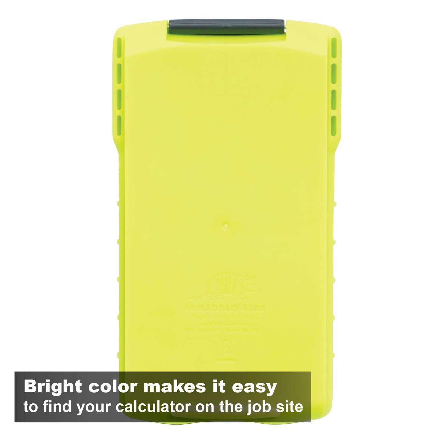 Calculated Industries 5032-5 Armadillo Gear Hard Protective Calculator Case in Lime Green