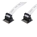 Treedix 2pcs JTAG Breakout Board Adapter SWD Adapter Board Jtag Debug Board with 2 Row 2.54mm Pitch 10pins Female to Female IDC Connector Flat