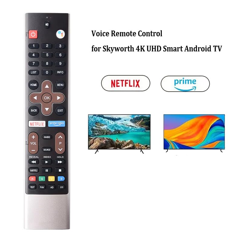 Replacement for Skyworth TV Remote Control Voice Remote for Skyworth 50UC6200 55UD7200 65UD7200 75UD6200 65UC6200 70UC6200 58UC6200 50UD7200 55UC6200