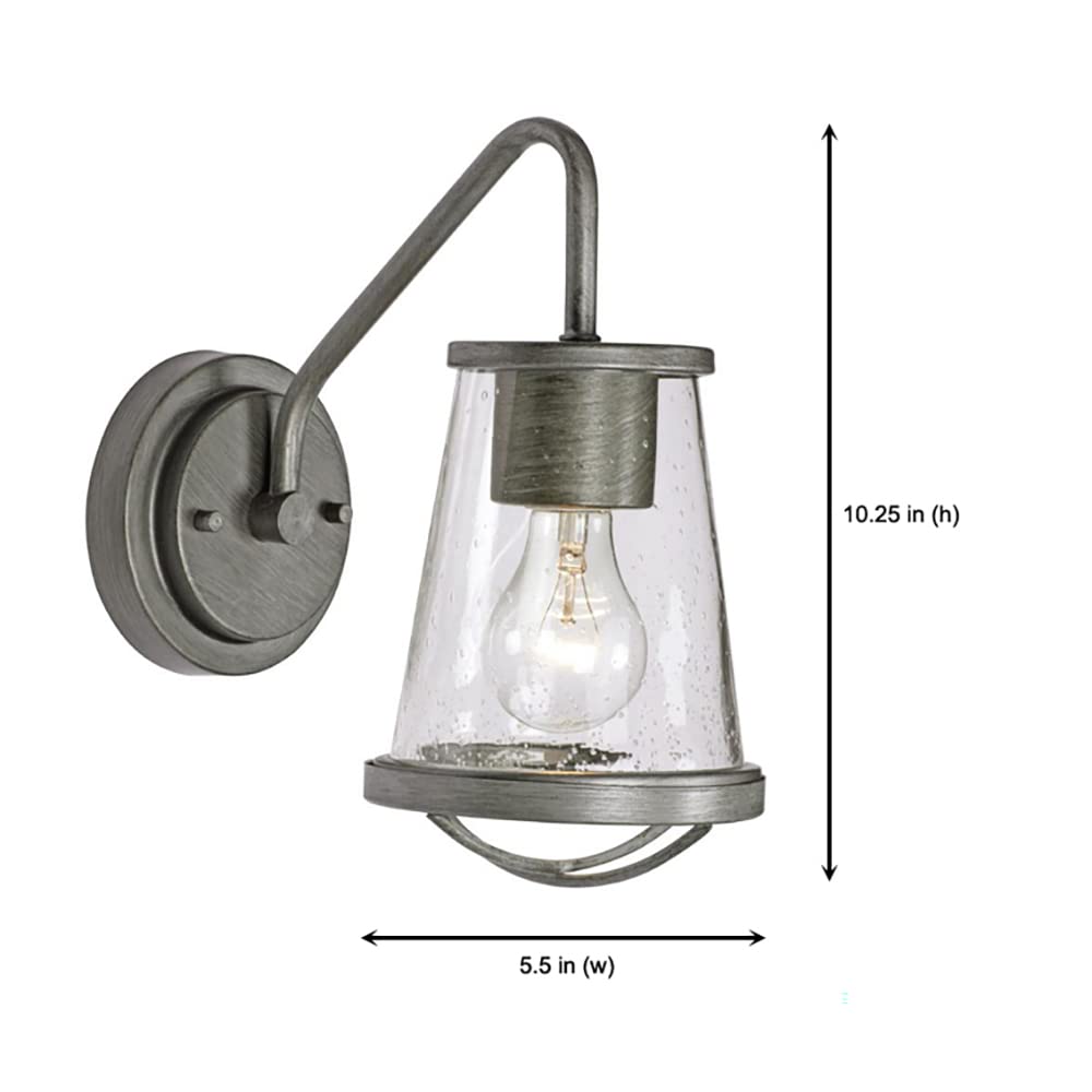 DESIGNERS FOUNTAIN Darby 1-Light Wall Sconce, Weathered Iron, 87001-WI