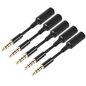 5-Pack AUX Headphone 3.5mm Extension Cable - Male to Female Extender Audio Auxiliary Jack Adapter Wire Cord Plug Connector for iPhone iPod iPad
