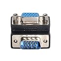 chenyang VGA Connectors,VGA SVGA D-Sub HDB15Pin Male to Female 90 Degree Down Angled Gender Changer Video Graphics Array Connector Adapter