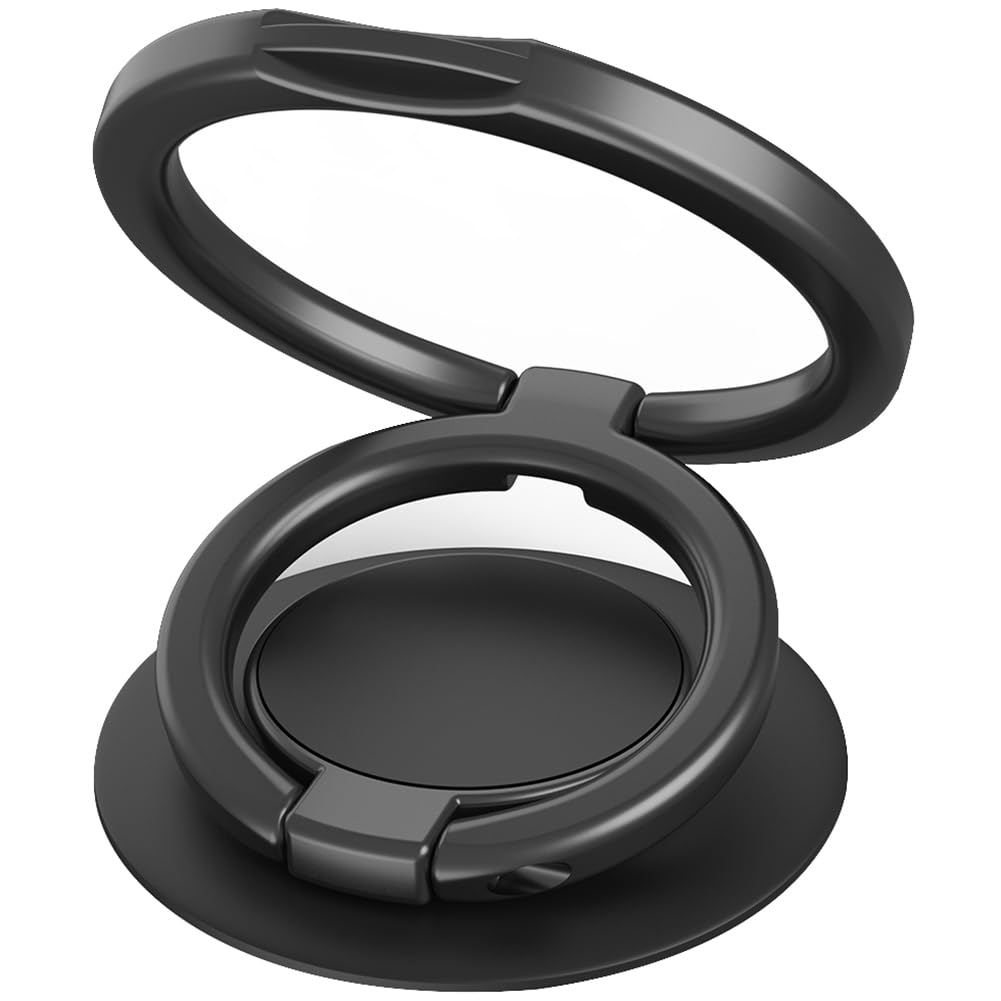 MonIdea Phone Grip, Phone Ring Holder Finger Kickstand, Foldable & Adjustable Metal Cell Phone Rings Gripper Stand Work with Magnetic Car Mount