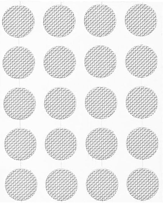 Juroicessry 20-Pack Stainless Steel Earbud Filters - 4mm Mesh Replacement for in-Ear Headphones, Anti-Dust and Sweat-Resistant Earphone Accessories…