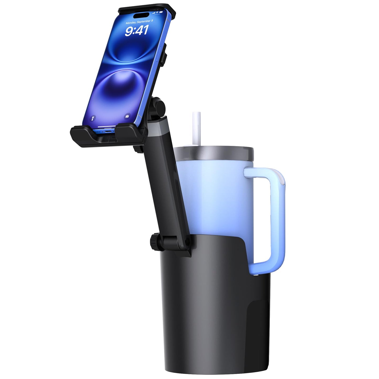 Vitog 2-in-1 Phone Holders for Your Car, Universal Cup Holder Phone Holder with 360° Rotation & Long Arm Mount, Car Phone Holder Compatible