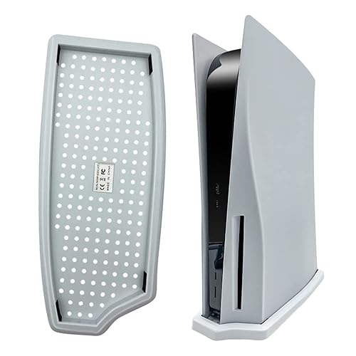 Chenkxin Vertical Stand for PS5 PlayStation 5 Console with Built-in Cooling Vents and Non-Slip Feet - Disc Edition, Not for PS5 Slim/Pro (White)
