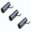 ZJKJHJY Type C Right Angle Adapter Type-C 90 Degree Male to Female Adapter Support 8K@60Hz Video 100W Fast Charging 40Gbps Data Transfer for USB-C…