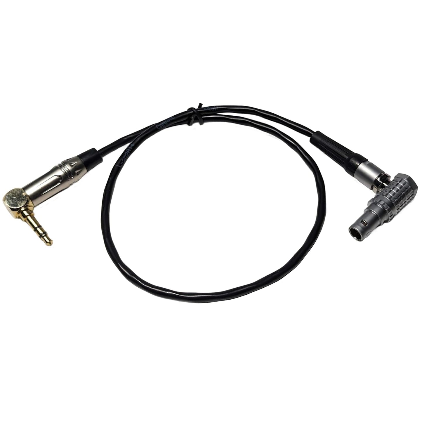Milestock Tentacle 3.5mm TRS to Right Angle LEMO 5-pin Timecode Cable for Arri Alexa Mini/LF/XT, Zaxcom, Sound Devices 644, Lockit, Deity TC-1