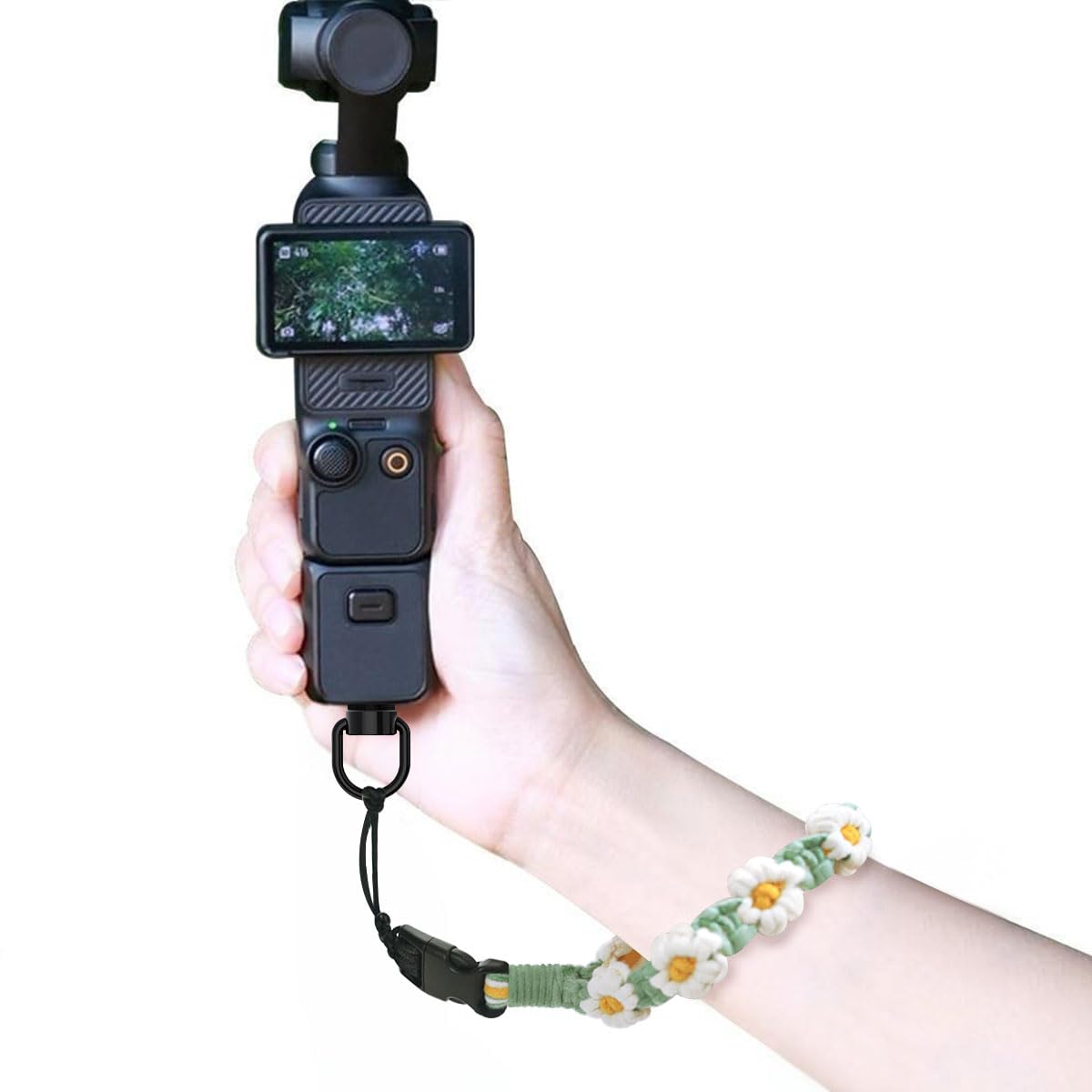 VICHUNHO Adjustable Pocket 3 Wrist Lanyard, Hand Strap, Wristlet for DJI OSMO Pocket 3 Accessories with 1/4" Screw (Green, Generic)