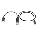 zdyCGTime USB 2.0 A Dual Power Micro Cable, USB 2.0 A Male to USB 2.0 A +Micro USB Male Y Adapter Charging Cable for Samsung, HTC, Tablet and More…