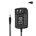 12V 2A DC Power Supply Adapter, AC 100-240V 50-60Hz to 12 Volts 2 Amps, Power Cord with 5.5mm x 2.5mm Barrel Jack, Tip Center Positive