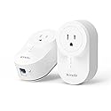 Tenda AV1000 Powerline Etherne Adapter Kit with Gigabit Ports, Ethernet Over Power, Plug&Play, Power Saving, Power Outlet Passthrough, Ideal