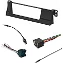 ASC Audio 1x BMW E46 3 Series (1999-2005) 318/323/325/328/330 Single Din Radio Dash Kit, Wire Harness & Antenna Adapter