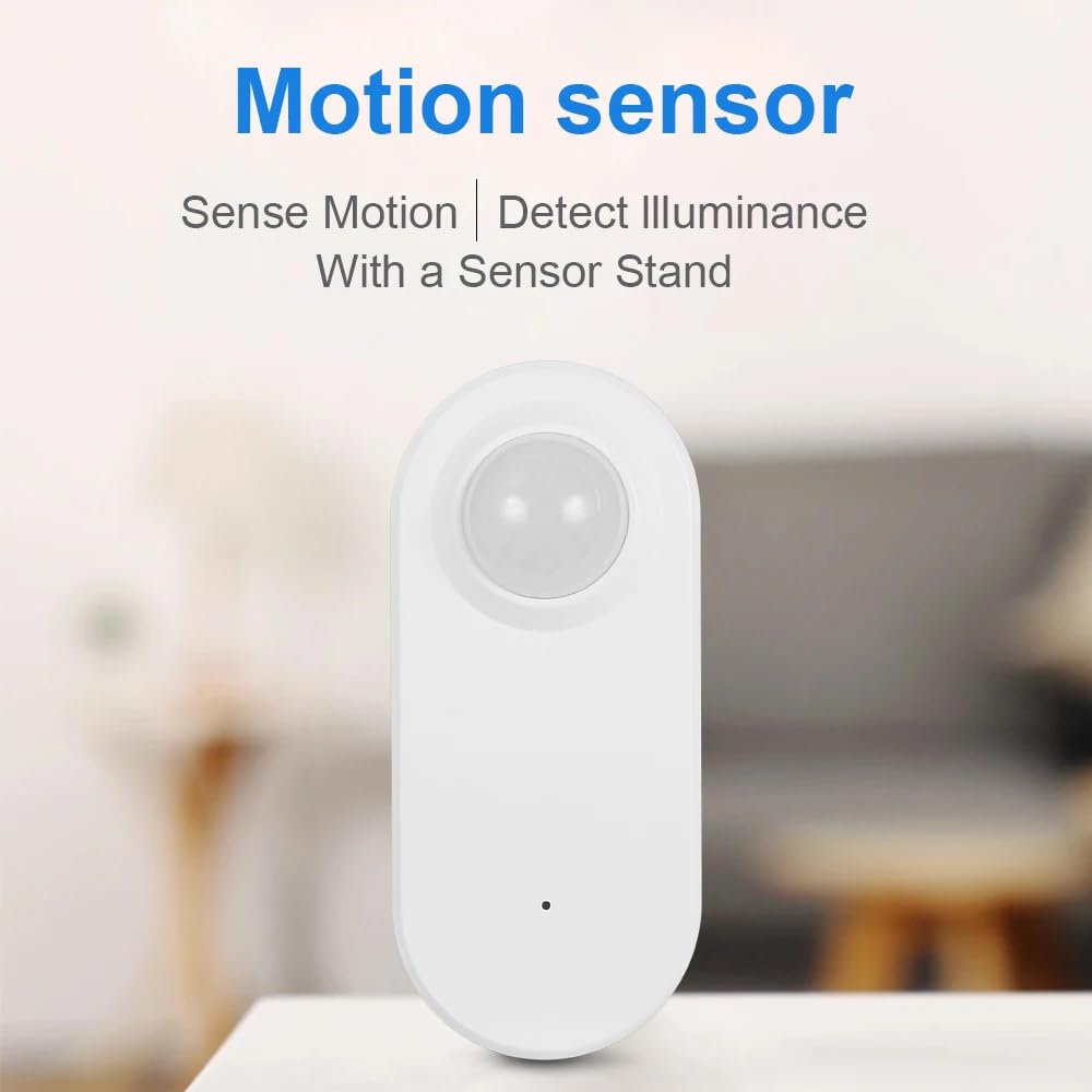 Haozee Smart Motion Sensor, Zigbee PIR Motion Sensor with Illumination, High Sensitivity, Real-time Detection, Zigbee Hub Required, Supports Home