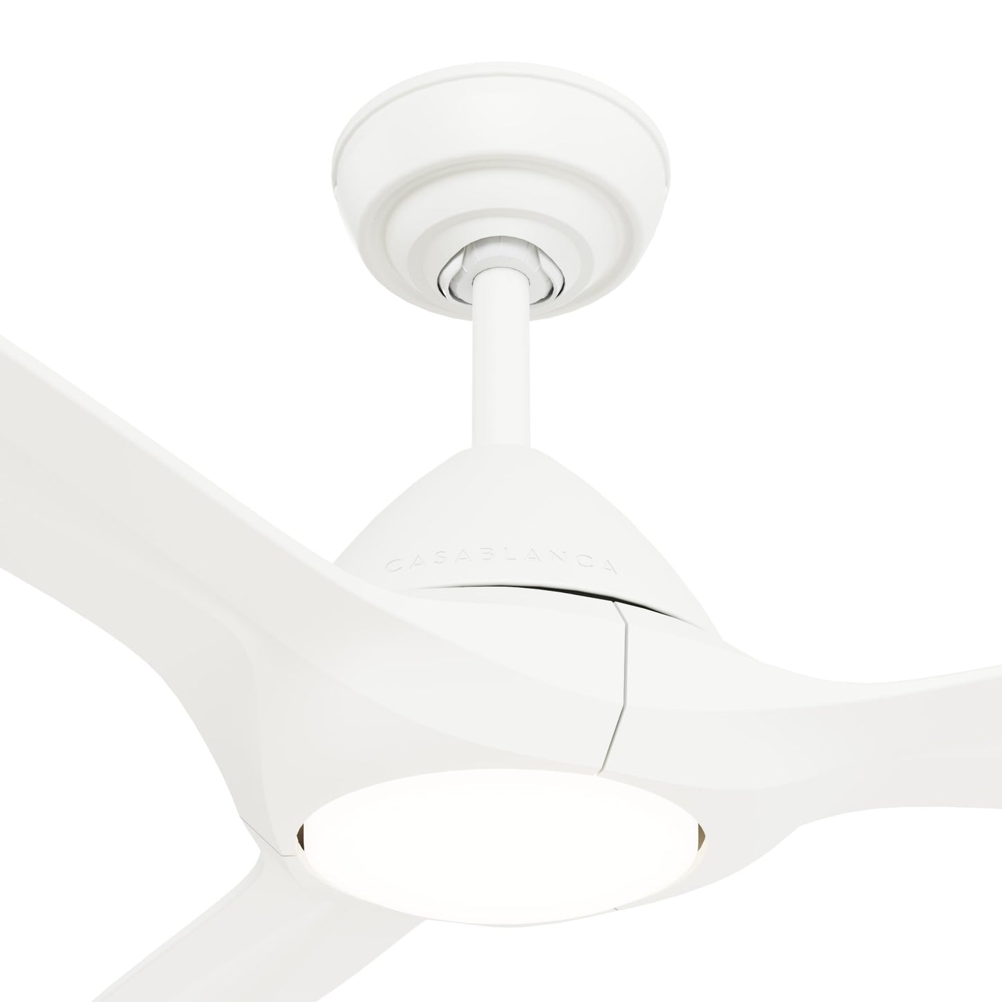 Casablanca Fan 56 inch Ceiling Fan with Light and Remote, Outdoor or Indoor White Ceiling Fan for Porch, Living Room, Office, Kitchen, Garage, 3