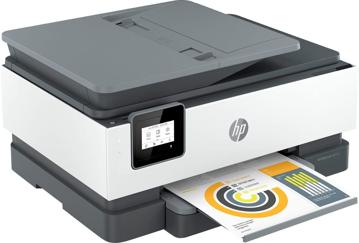 HP OfficeJet 80 Series Wireless All-in-One Color Inkjet Printer, Copy Print Fax Scan, Mobile Printing, Auto 2-Sided Printing, with 6 Months of Instant