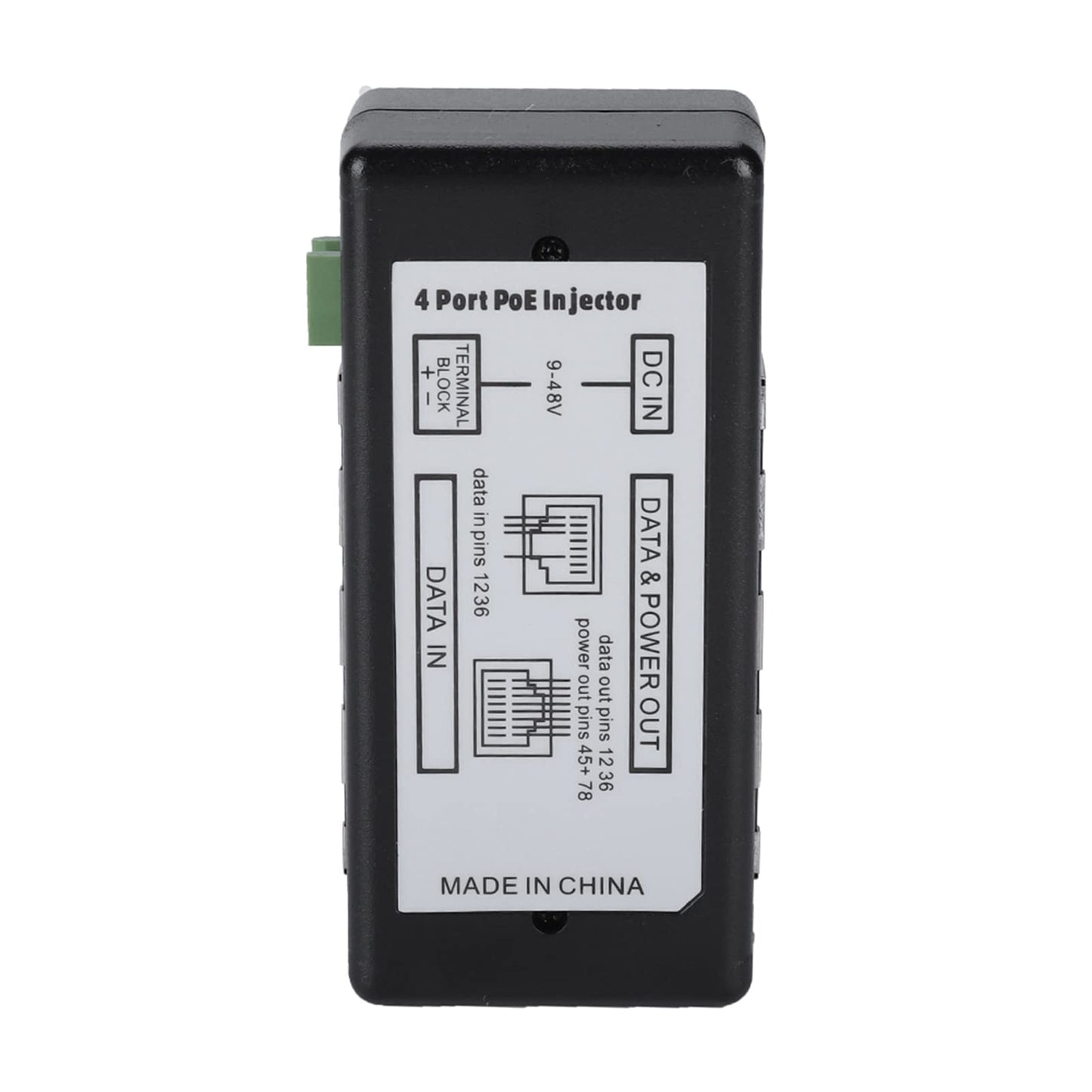DC9V 48V 4 Port PoE Injector Adapter for IP Cameras | Safe Ethernet Power Supply Injector