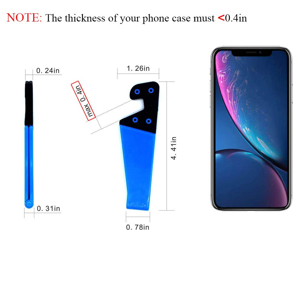 Portable Cell Phone Stand for Desk, Foldable Pocket Travel Mobile Phone Holder, Upgrade Universal V Smartphone Kickstand Mount Compatible with iPhone