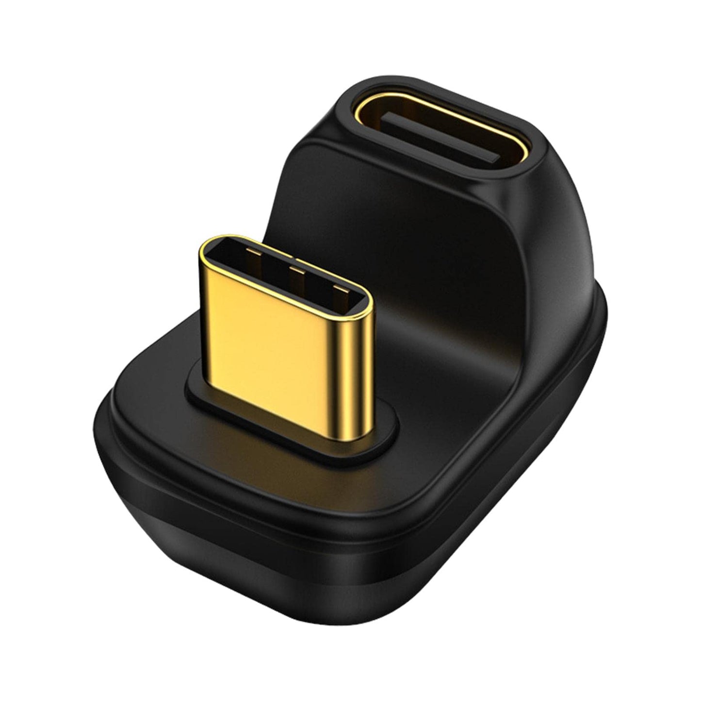 Hulzogul Right Angle Adapter | Type C to Type C Connector Male to Female, Type-C Extension for Tablet Mobile Phone Laptop