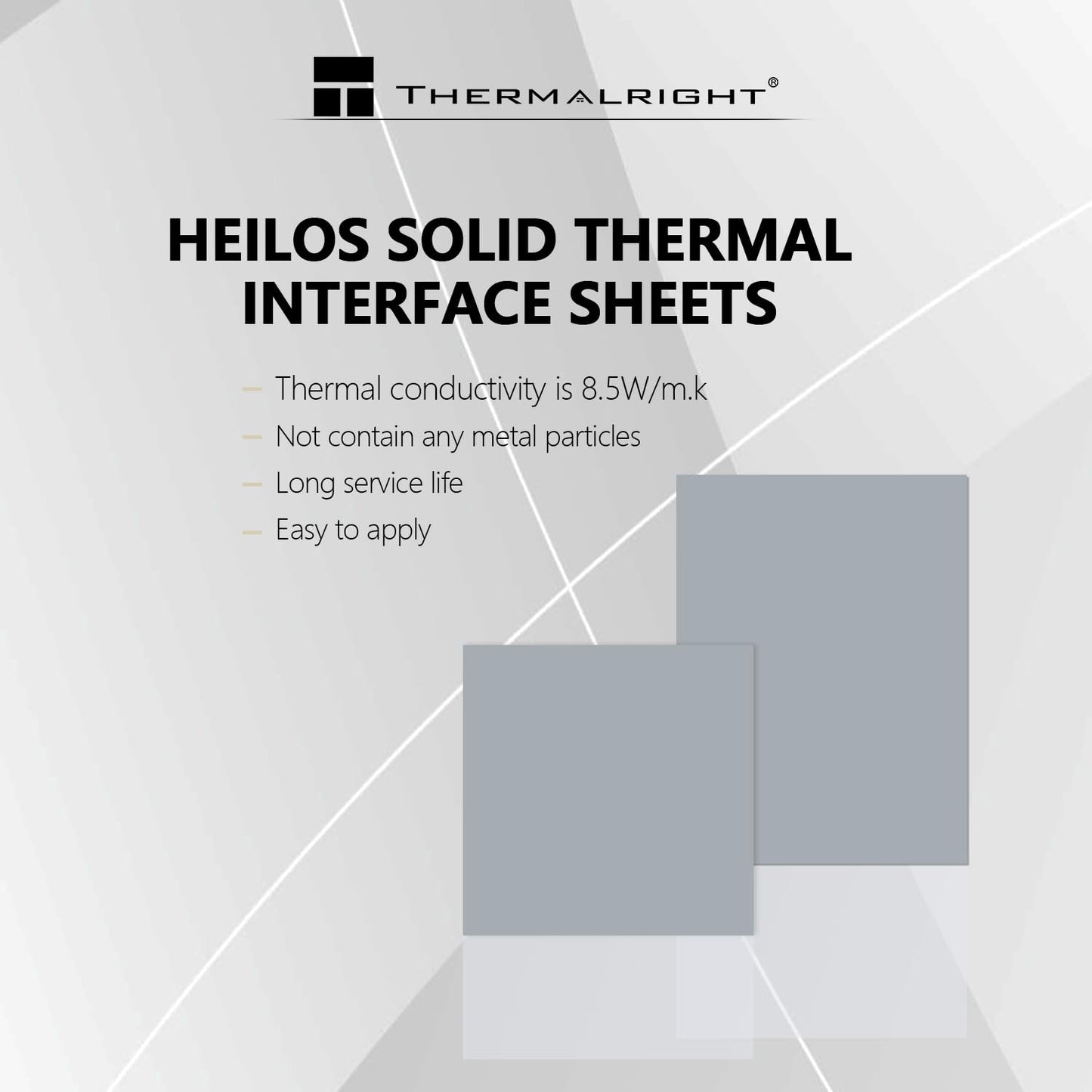 Thermalright Heilos Solid Thermal Interface Sheet, Solid Thermal Conductive Silicone Grease Sheet for CPU/GPU, Conductivity 8.5W/mk, Desktop/Laptops