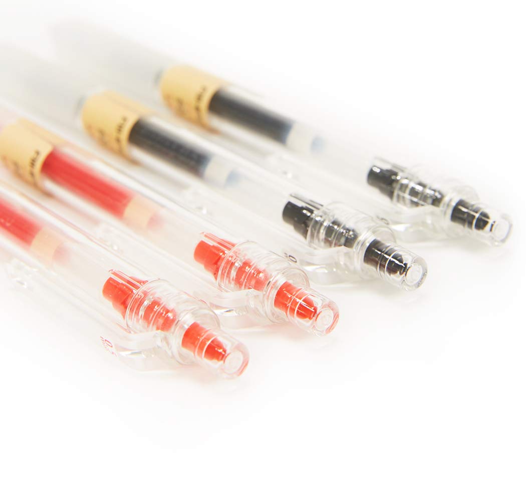 czxwyst X97 Retractable Gel Ink Pens 0.5mm Fine Point (Red Color 12-Pack)